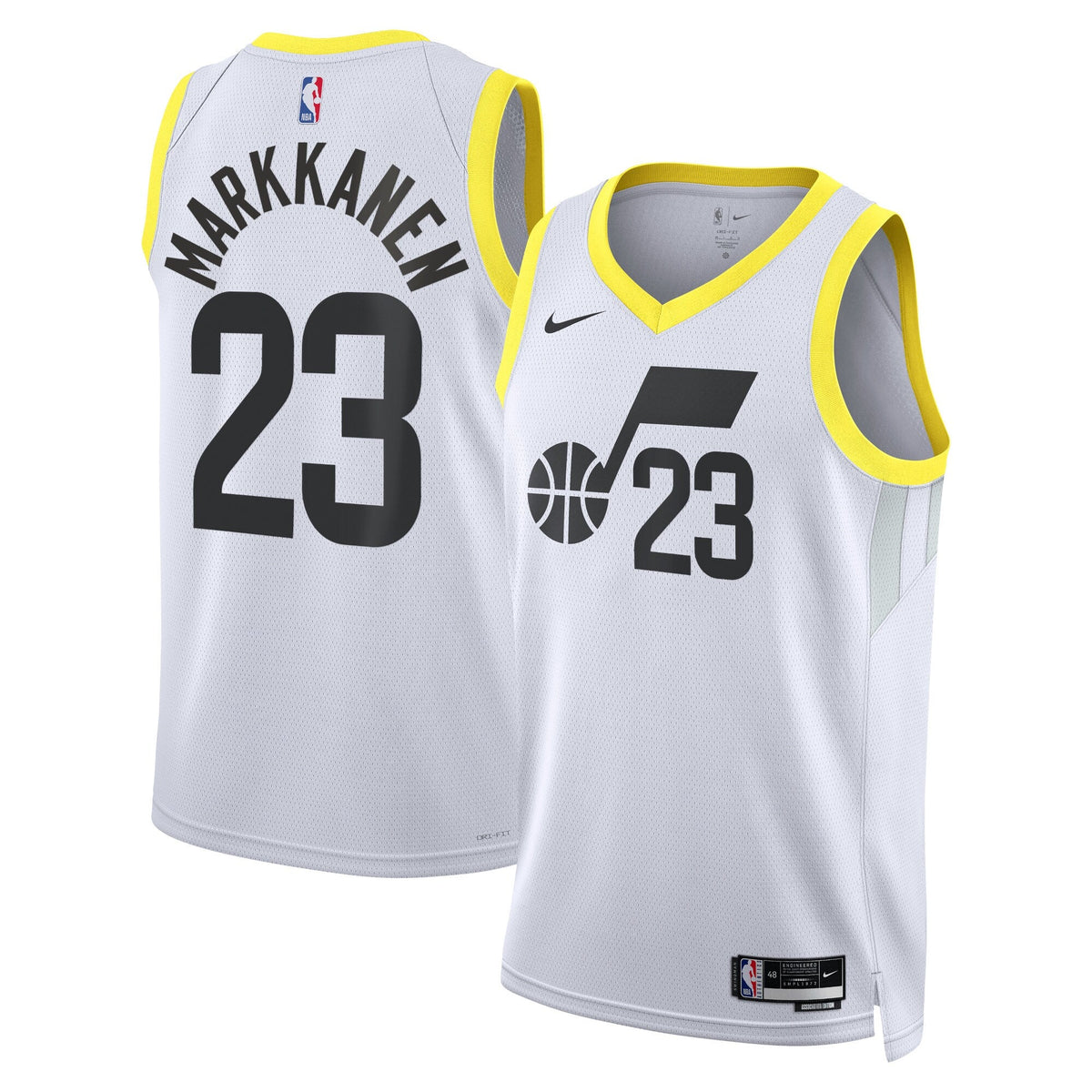 Utah Jazz Association Edition Swingman Jersey - White - Lauri Markkanen