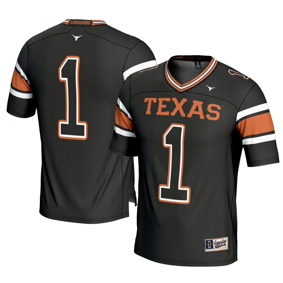 #1 Black Texas Longhorns Football Jersey