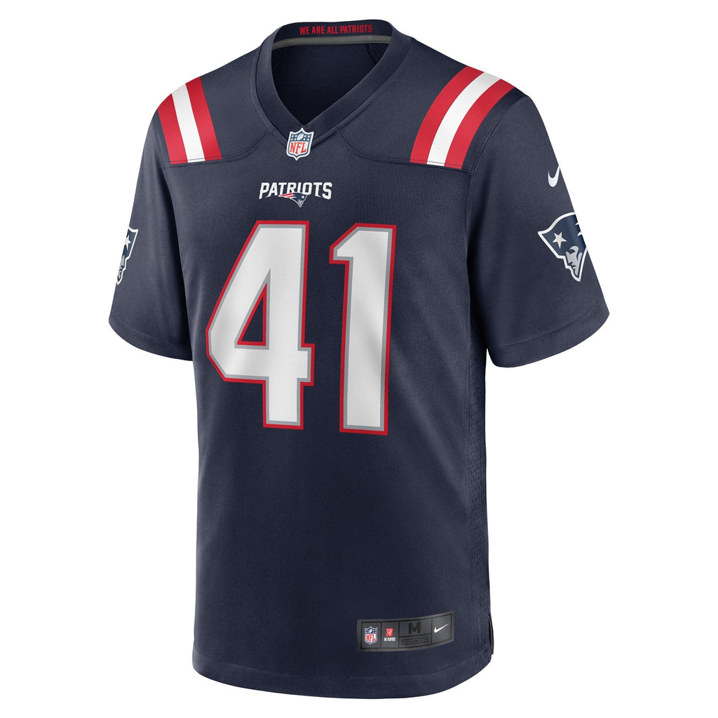 New England Patriots Brenden Schooler Navy Game Player Football Jersey