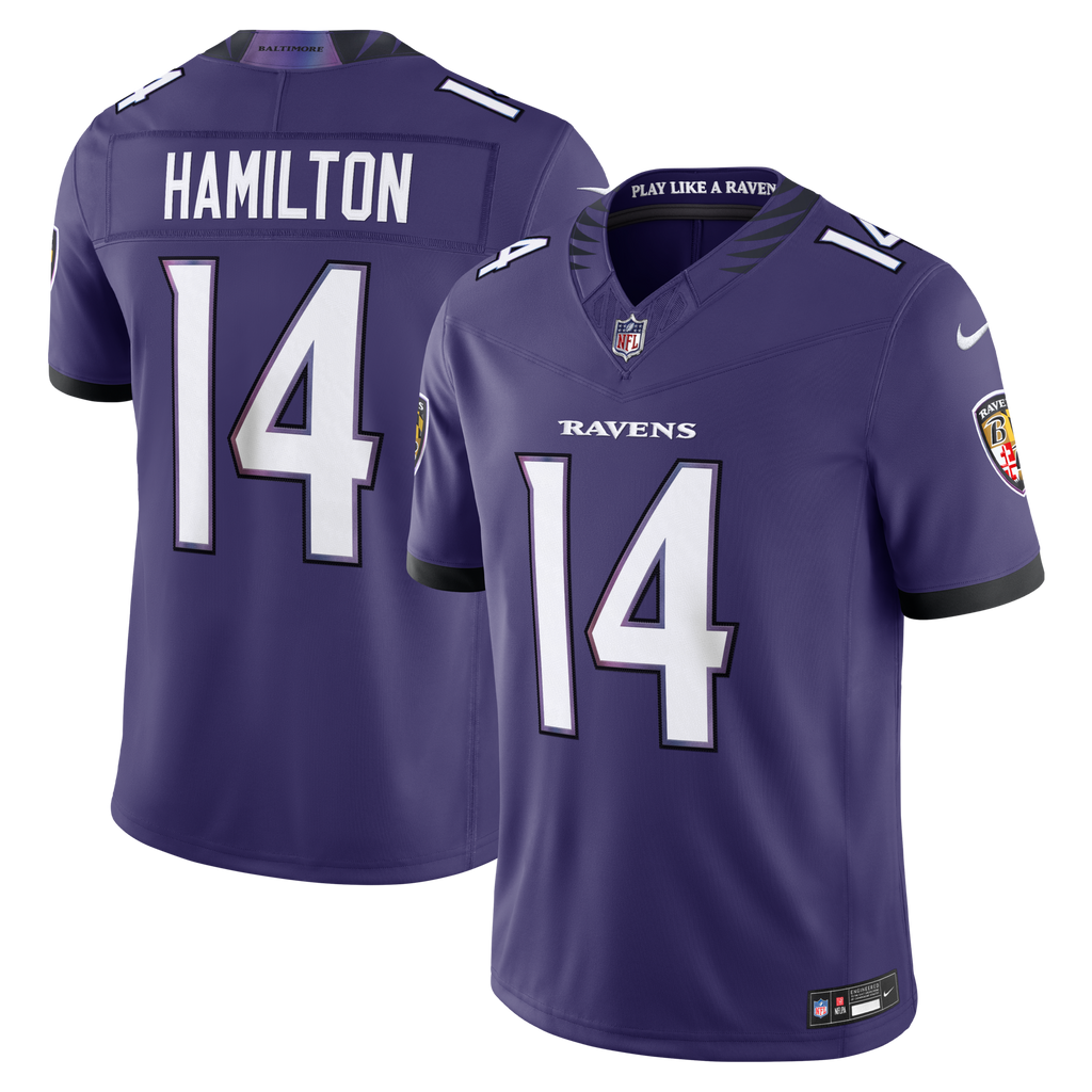 Baltimore Ravens Kyle Hamilton Purple Team Vapor F.U.S.E. Stitched Limited Football Jersey