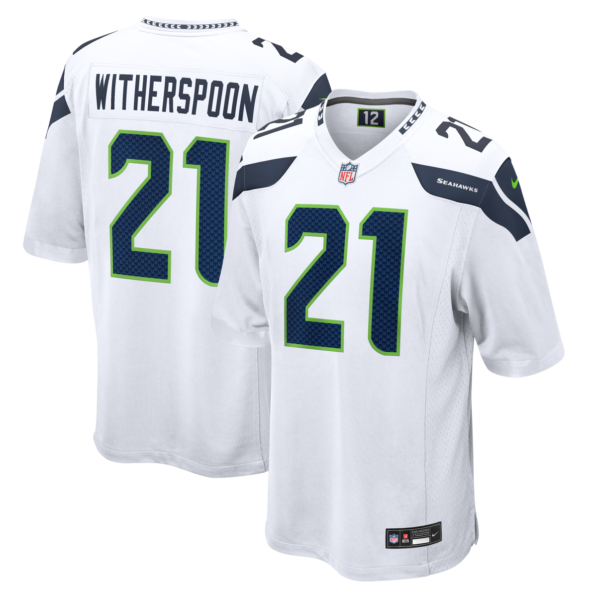 Seattle Seahawks Devon Witherspoon White Game Football Jersey