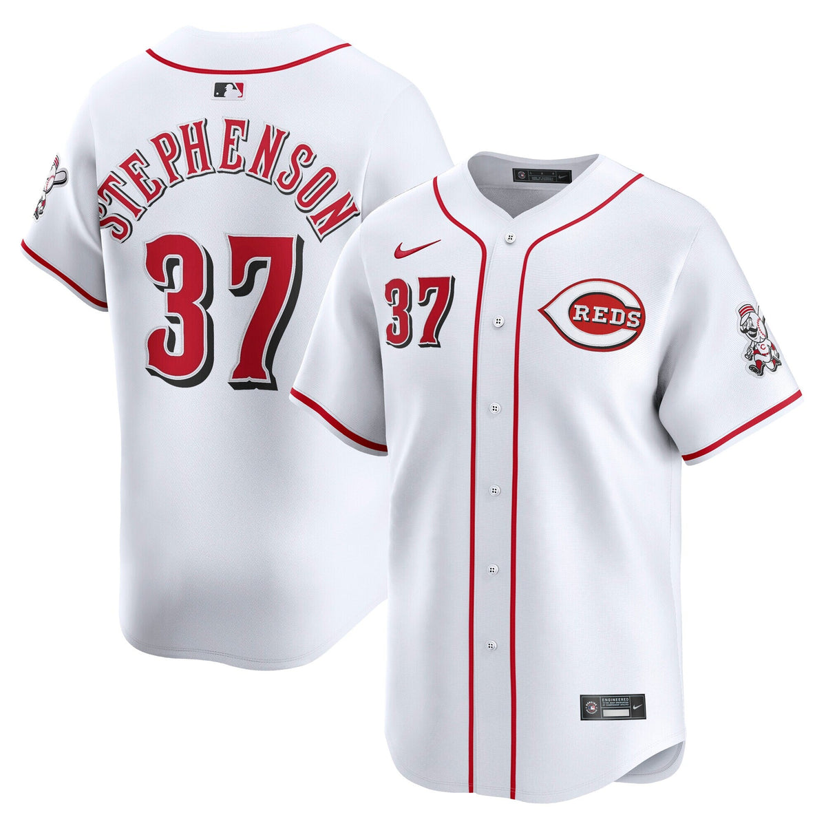 Cincinnati Reds Tyler Stephenson White Home Limited Player Baseball Jersey