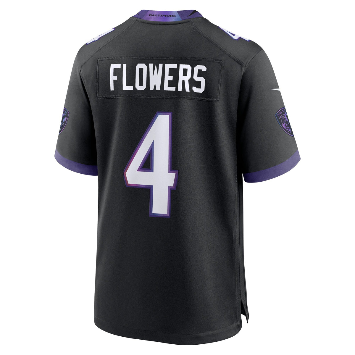 Baltimore Ravens Zay Flowers Black Alternate Game Football Jersey
