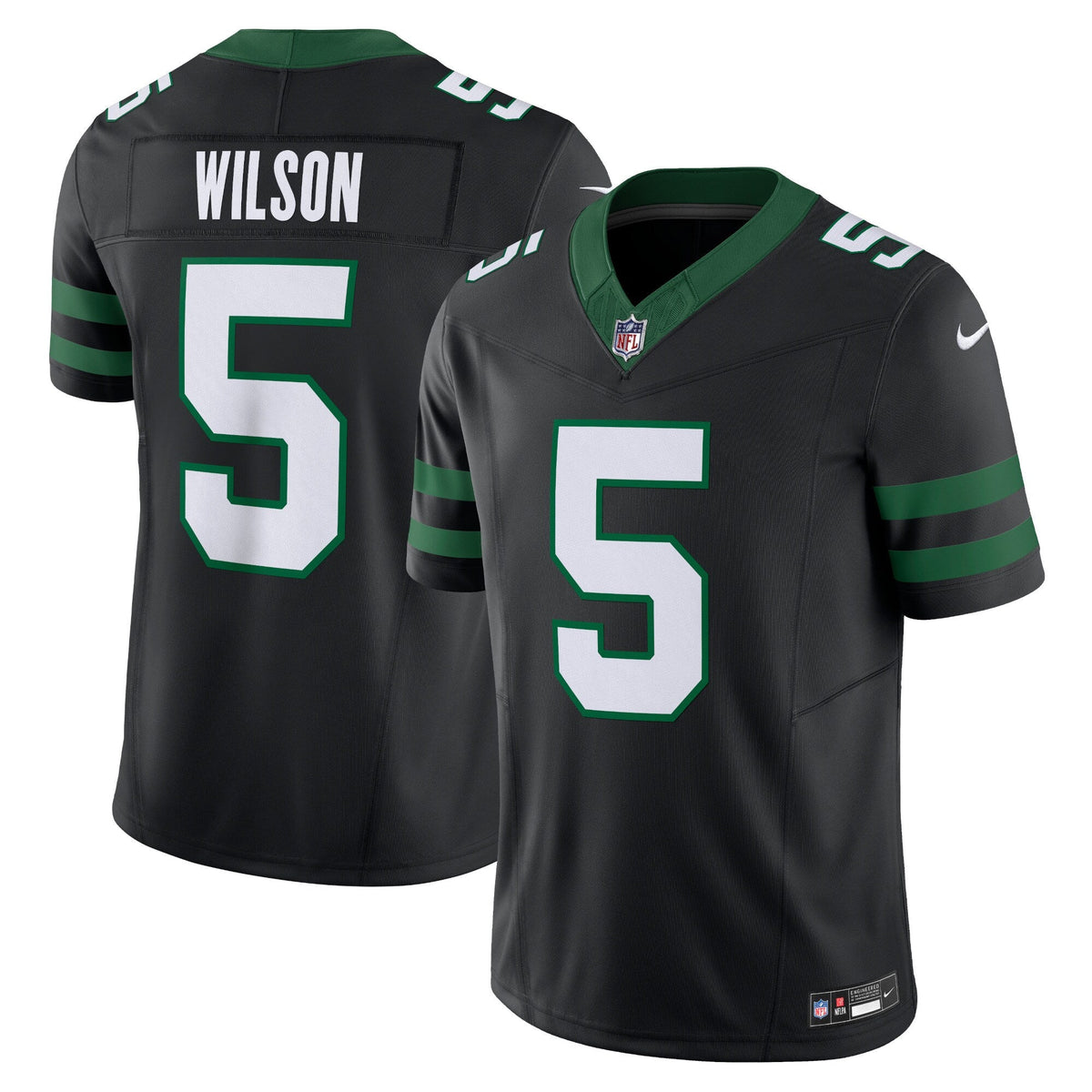New York Jets Garrett Wilson Legacy Black Alternate Vapor F.U.S.E. Limited Football Jersey