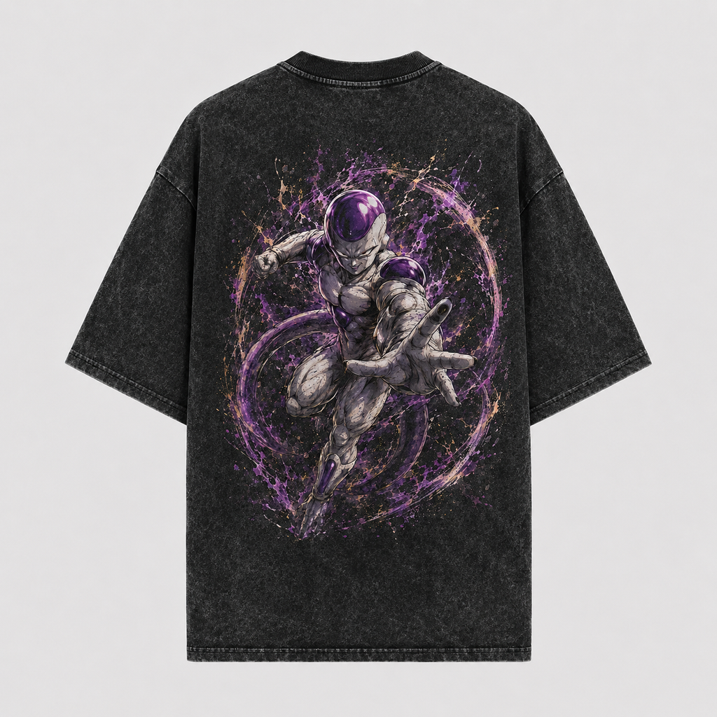 Dragon Ball Anime Graphic Tee - Violet Orbit: Frieza in Full Force, Directional