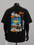 Dragon Ball Anime Graphic Tee - Goku & Krillin: Four Panels of Friendship and Laughter