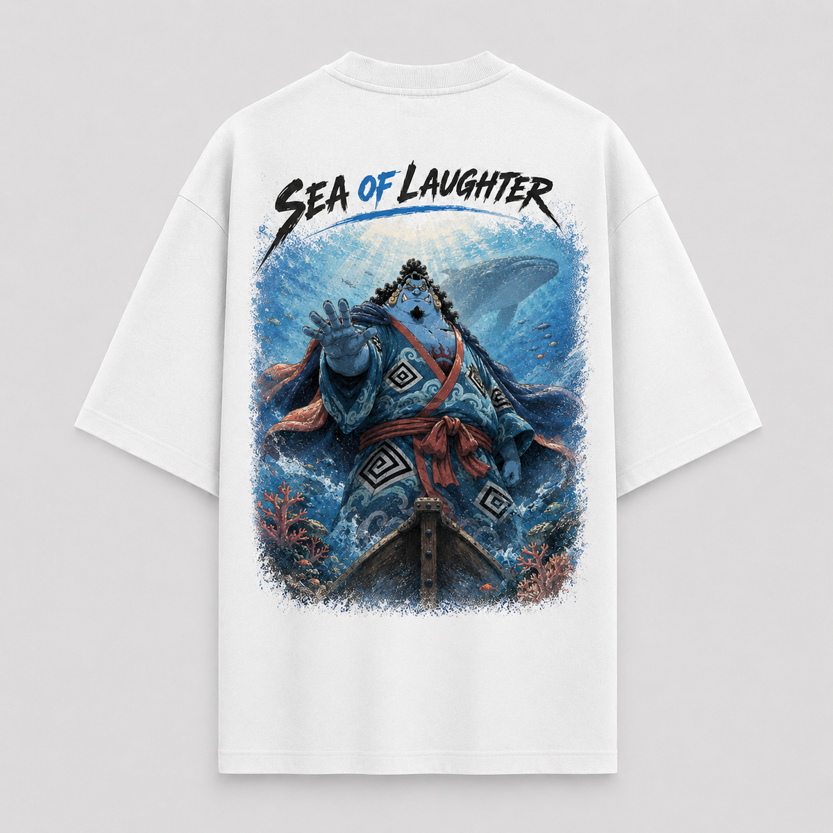 One Piece Anime Graphic Tee - Sea of Laughter: Jinbei and the Weight of Stillness