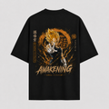 Dragon Ball Anime Graphic Tee - Awakening: Vegeta in Amber Aura, Directional