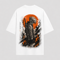 Dragon Ball Anime Graphic Tee - Trunks in Silhouette: Red Sun, Ink and Quiet Resolve