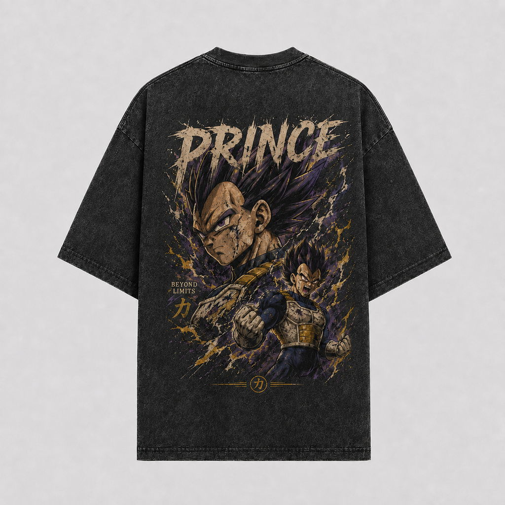 Dragon Ball Anime Graphic Tee - Prince Beyond Limits: Vegeta Battle-Ready