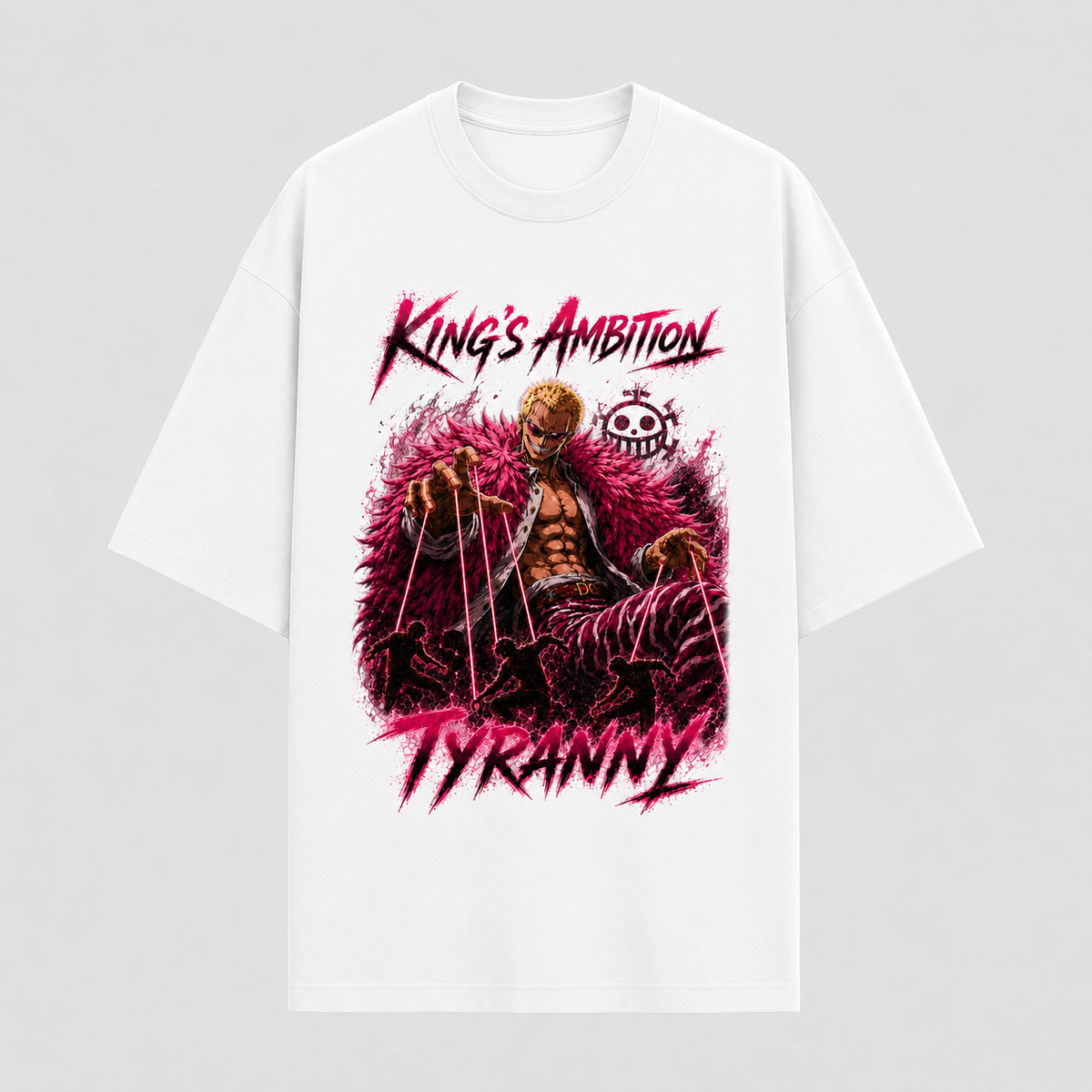 One Piece Anime Graphic Tee - King's Ambition: Doflamingo and the Anatomy of Tyranny