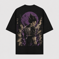 Dragon Ball Anime Graphic Tee - Prince's Pride: Vegeta in Violet Moonlight, Streetwear