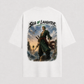 One Piece Anime Graphic Tee - Sea of Laughter: Zoro's Steady Stance Above the Tide