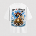 One Piece Anime Graphic Tee - Sea of Laughter: Luffy, Open Arms and an Open Horizon