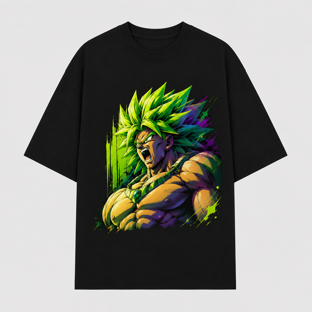 Dragon Ball Anime Graphic Tee - Full Force Roar: Broly Transformation