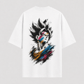 Dragon Ball Anime Graphic Tee - Ink and Attitude: Vegito in Colour-Split Brushwork