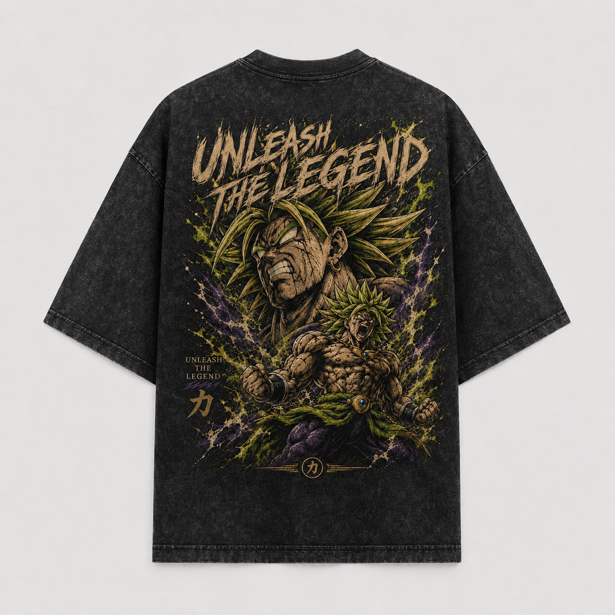 Dragon Ball Anime Graphic Tee - Unleash the Legend: Broly in Explosive Transformation