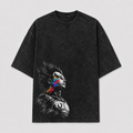 Dragon Ball Anime Graphic Tee - Vegeta in Profile: Pride, Monochrome and a Streak of Colour