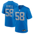 Detroit Lions Penei Sewell Blue Alternate Game Football Jersey