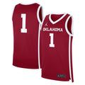 Crimson Oklahoma Sooners #1 Road Replica Basketball Jersey