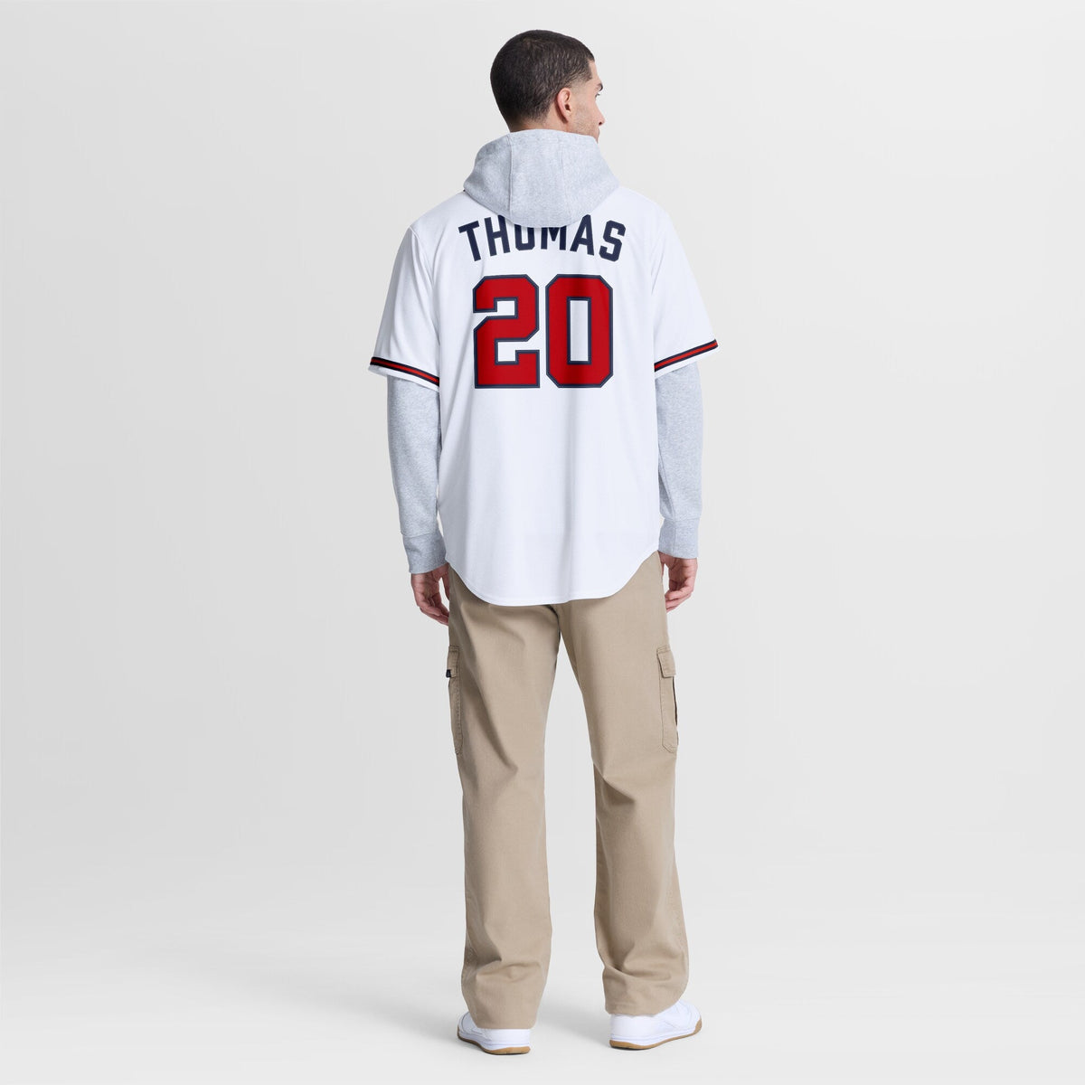 Atlanta Braves Lane Thomas White Home Replica Baseball Jersey