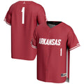 #1 Arkansas Razorbacks Lightweight Baseball Jersey - Cardinal