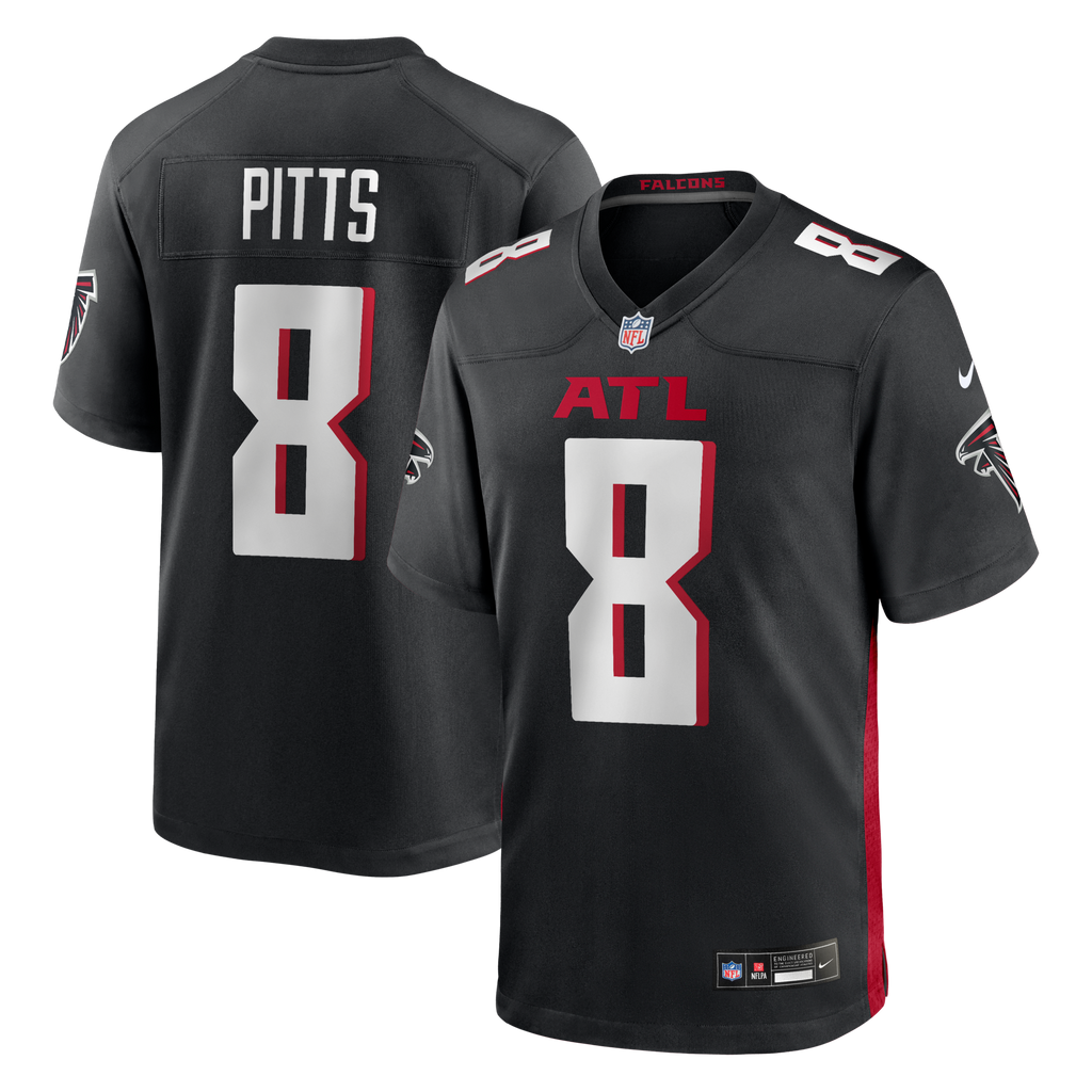Atlanta Falcons Kyle Pitts Black Game Football Jersey