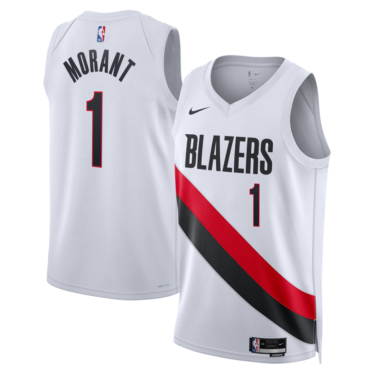 Portland Trail Blazers Replica Association Edition Swingman Jersey - White - Ja Morant