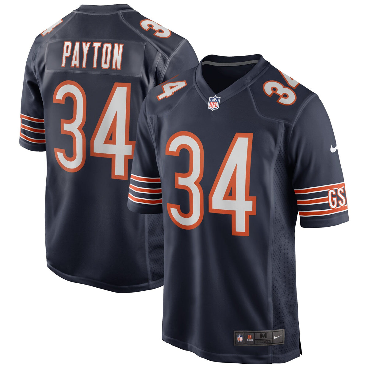Chicago Bears Walter Payton Navy Game Retired Player Football Jersey