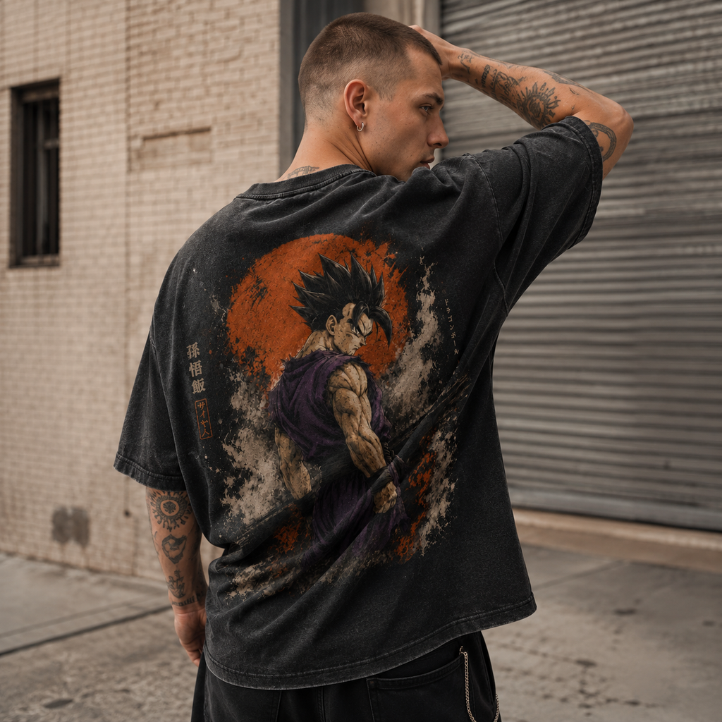 Dragon Ball Anime Graphic Tee - Son Gohan: The Turn, the Rising Sun, the Silence Before