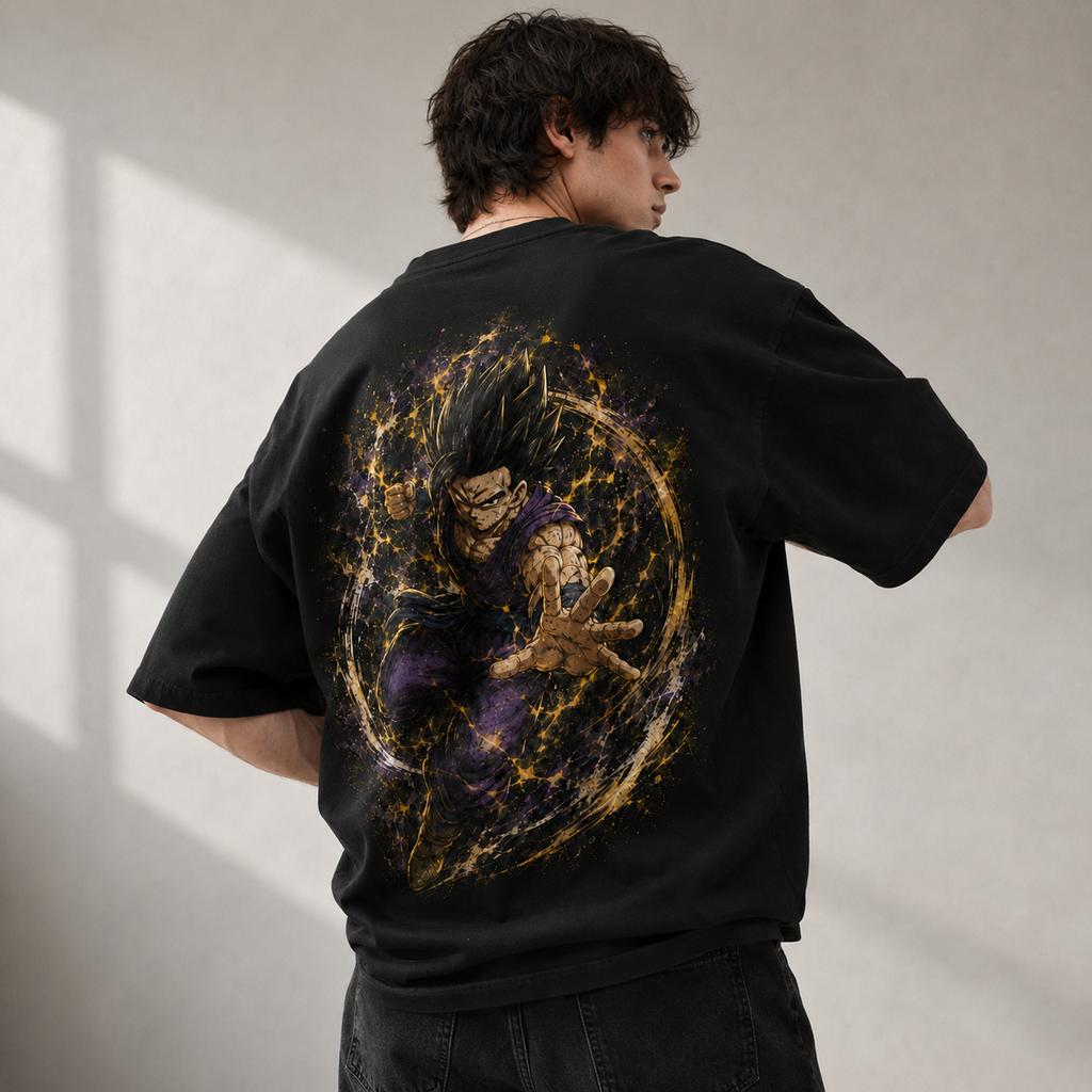 Dragon Ball Anime Graphic Tee - Controlled Chaos: Gohan Unleashed