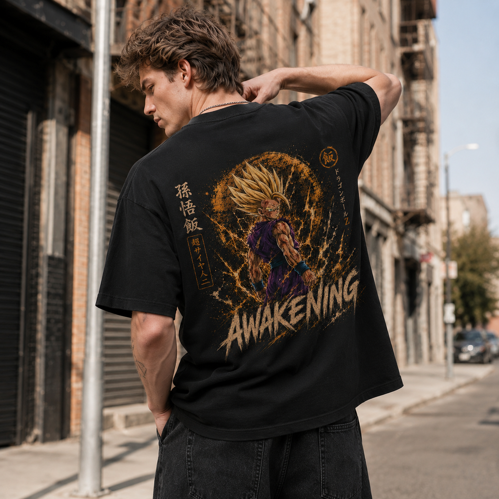 Dragon Ball Anime Graphic Tee - Awakening: Gohan and the Golden Fracture