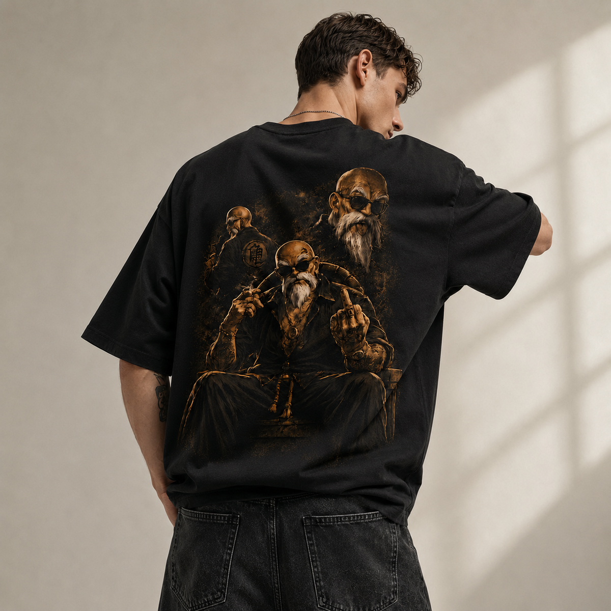 Dragon Ball Anime Graphic Tee - Bronze Sensei: Master Roshi and the Art of Quiet Defiance