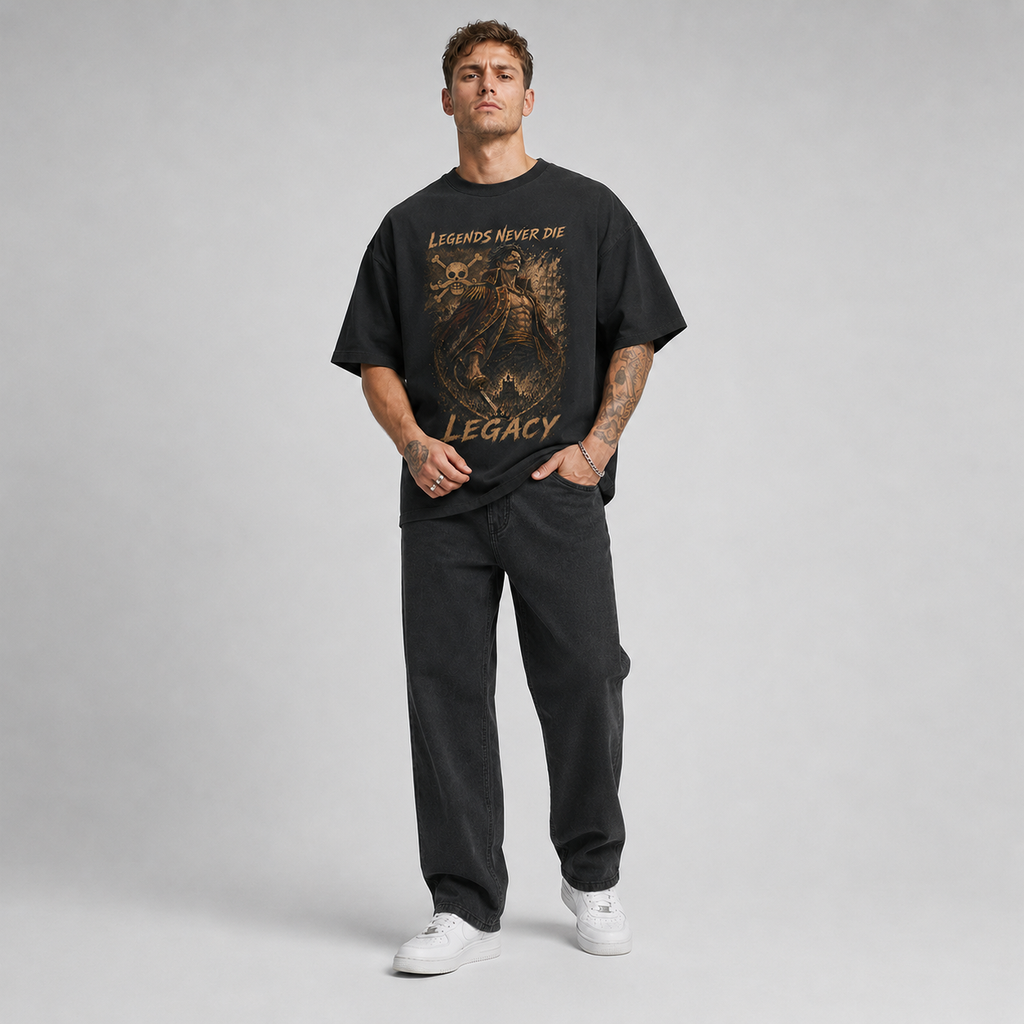 One Piece Anime Graphic Tee - Legends Never Die: Sepia Legacy
