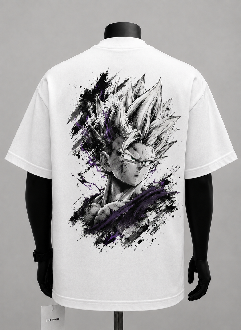 Dragon Ball Anime Graphic Tee - Violet Arc: Gohan Ink Storm