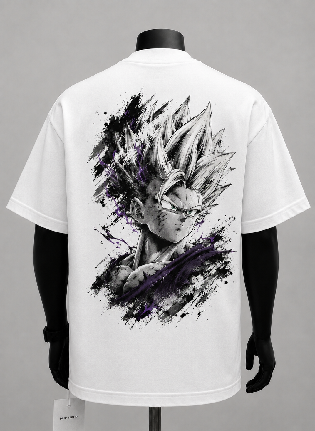 Dragon Ball Anime Graphic Tee - Violet Arc: Gohan Ink Storm