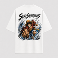 One Piece Anime Graphic Tee - Sea Sovereigns: Luffy Full Force Oversized Streetwear