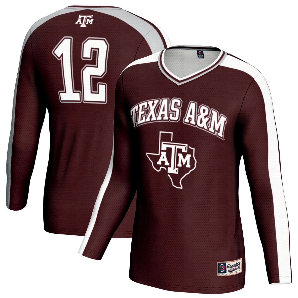 Texas A&M Aggies #12 Lightweight Volleyball Fashion Jersey - Maroon
