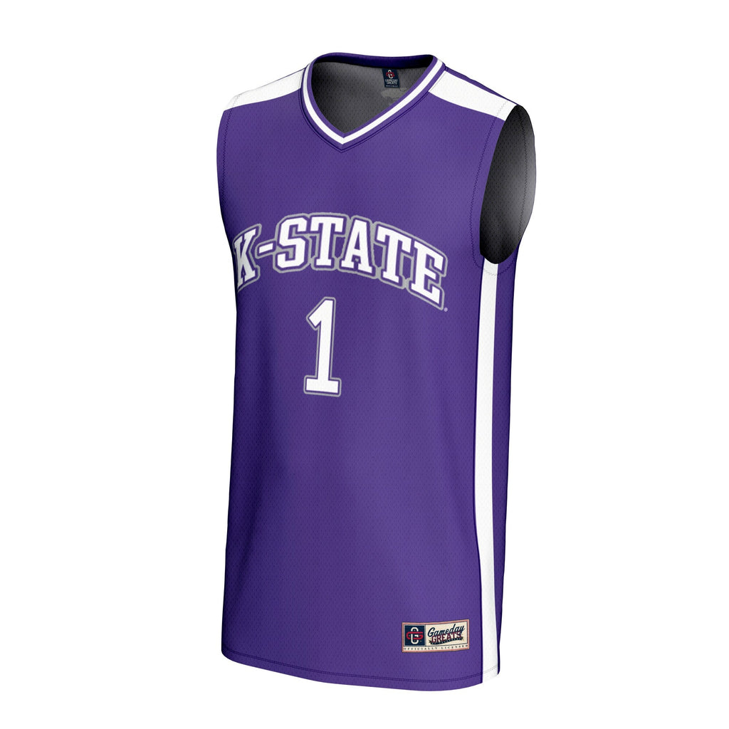 #1 Kansas State Wildcats Lightweight Collegiate Basketball Fashion Jersey - Purple