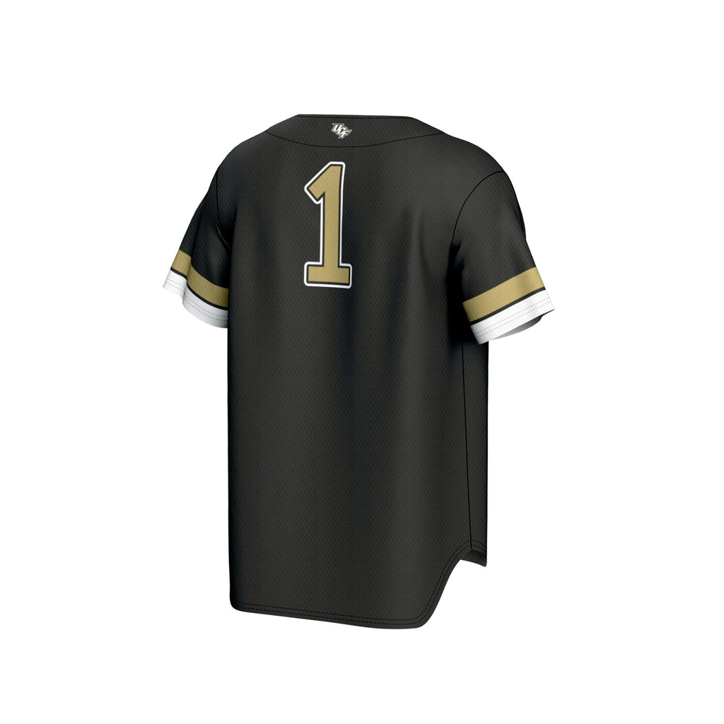 #1 Black UCF Knights Collegiate Baseball Fashion Jersey