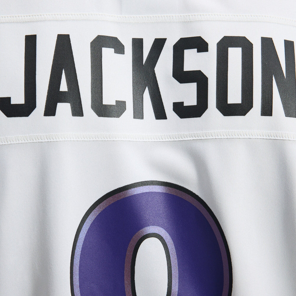 Baltimore Ravens Lamar Jackson White Game Football Jersey