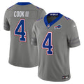 Buffalo Bills James Cook III Gray Nickel City Vapor F.U.S.E. Stitched Limited Football Jersey
