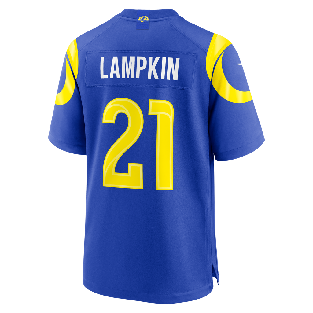 Los Angeles Rams Cam Lampkin Royal Team Game Football Jersey