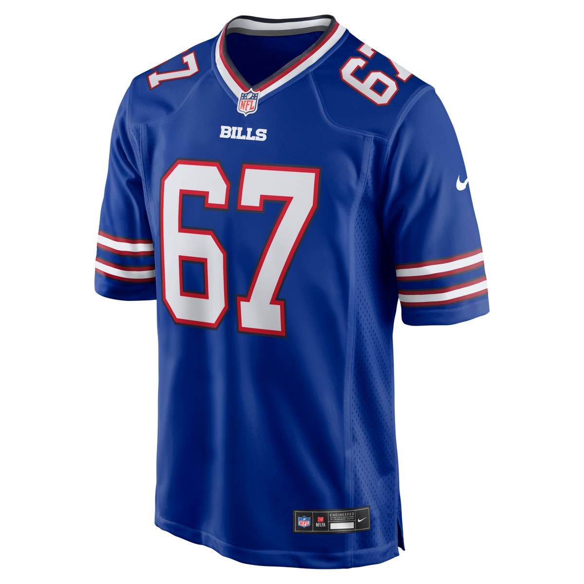 Buffalo Bills Kent Hull Royal Game Retired Player Football Jersey