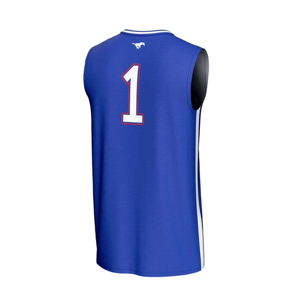 #1 SMU Mustangs Lightweight Basketball Fashion Jersey - Royal