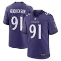 Baltimore Ravens Trey Hendrickson Purple Team Game Football Jersey