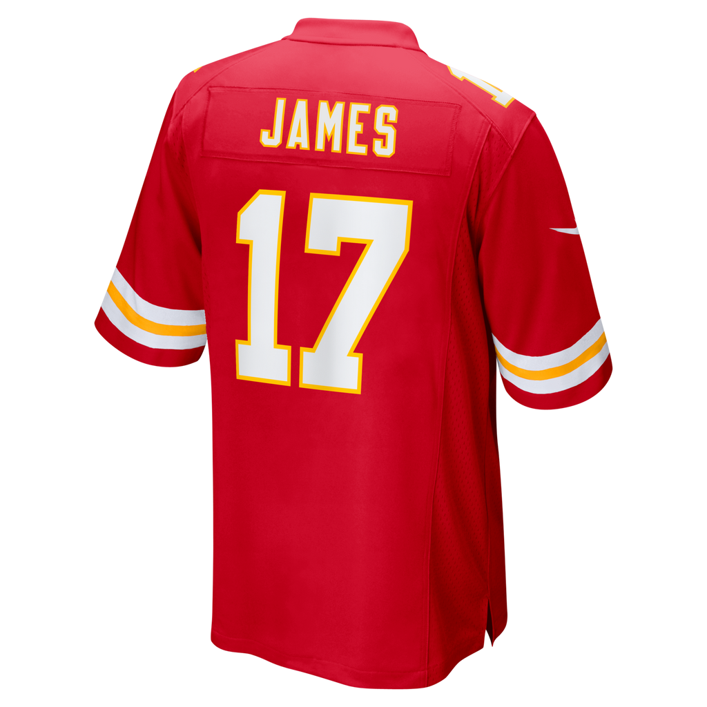 Kansas City Chiefs Richie James Red Game Football Jersey