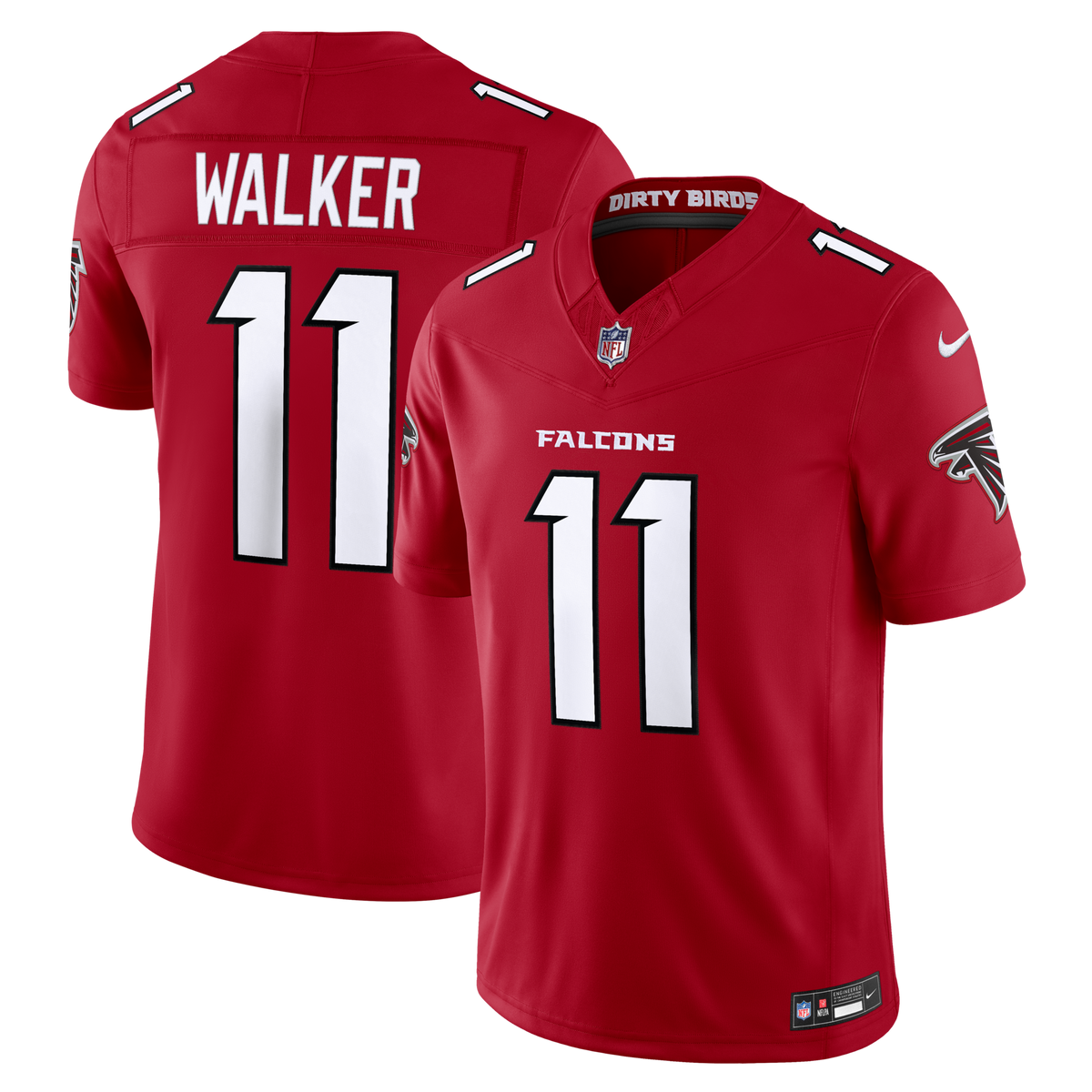 Atlanta Falcons Jalon Walker Red Team Vapor F.U.S.E. Stitched Limited Football Jersey