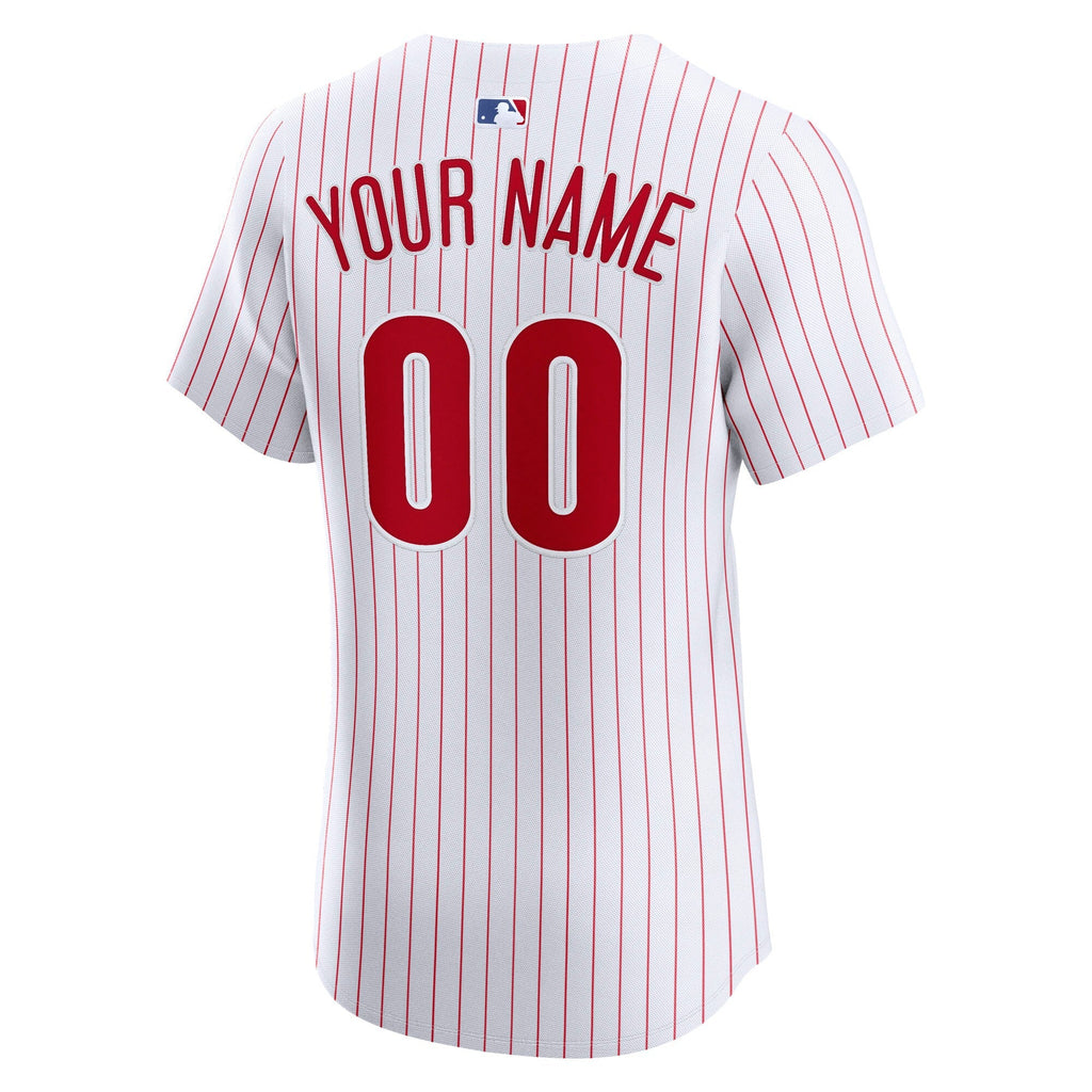 Philadelphia Phillies White Home Elite Custom Baseball Jersey