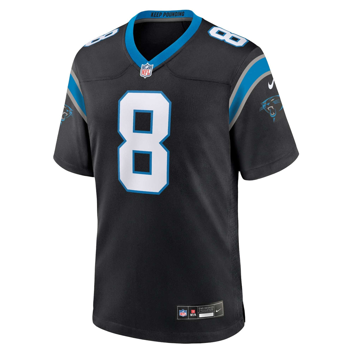 Carolina Panthers Jaycee Horn Black Game Football Jersey